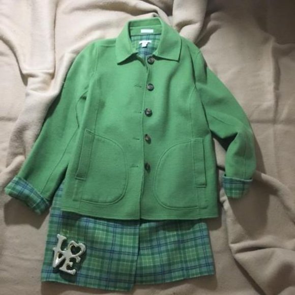 Charter Club Reversible Wool BlendJacket Skirt Set - Picture 2 of 4